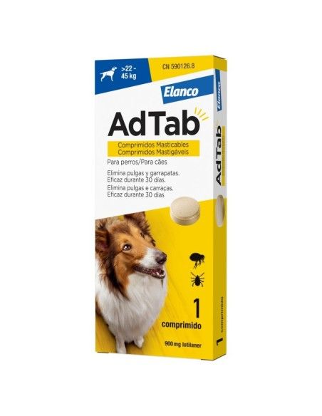 Antiparasitario Masticable para Perros ADTAB de 22kg a 45 kg 1 ud